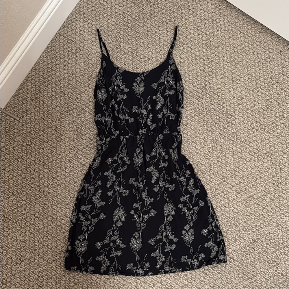 Floral Black Dress